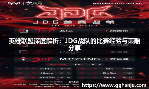 英雄联盟深度解析：JDG战队的比赛经验与策略分享
